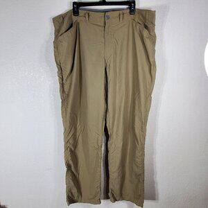 Exofficio Mens 40x32 Insect Shield Khaki Nylon Pants Bug Repellent Lightweight